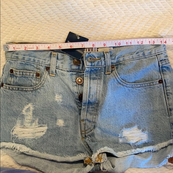 Brandy Melville Distressed Denim Short - Picture 3 of 3